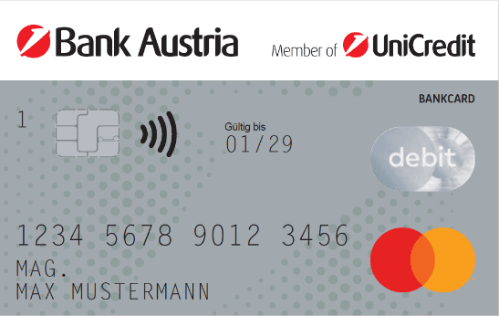 Die Bank Austria Mastercard vereint Komfort, Sicherheit und weltweite Akzeptanz.